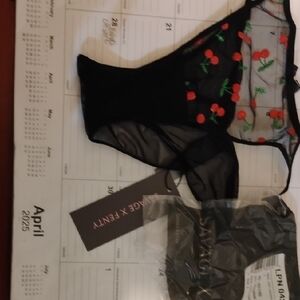 Savage X Fenty Black Cherry Mesh Briefs